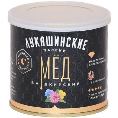 Мед Лукашинские пасеки Цветочный ж/б 300гр